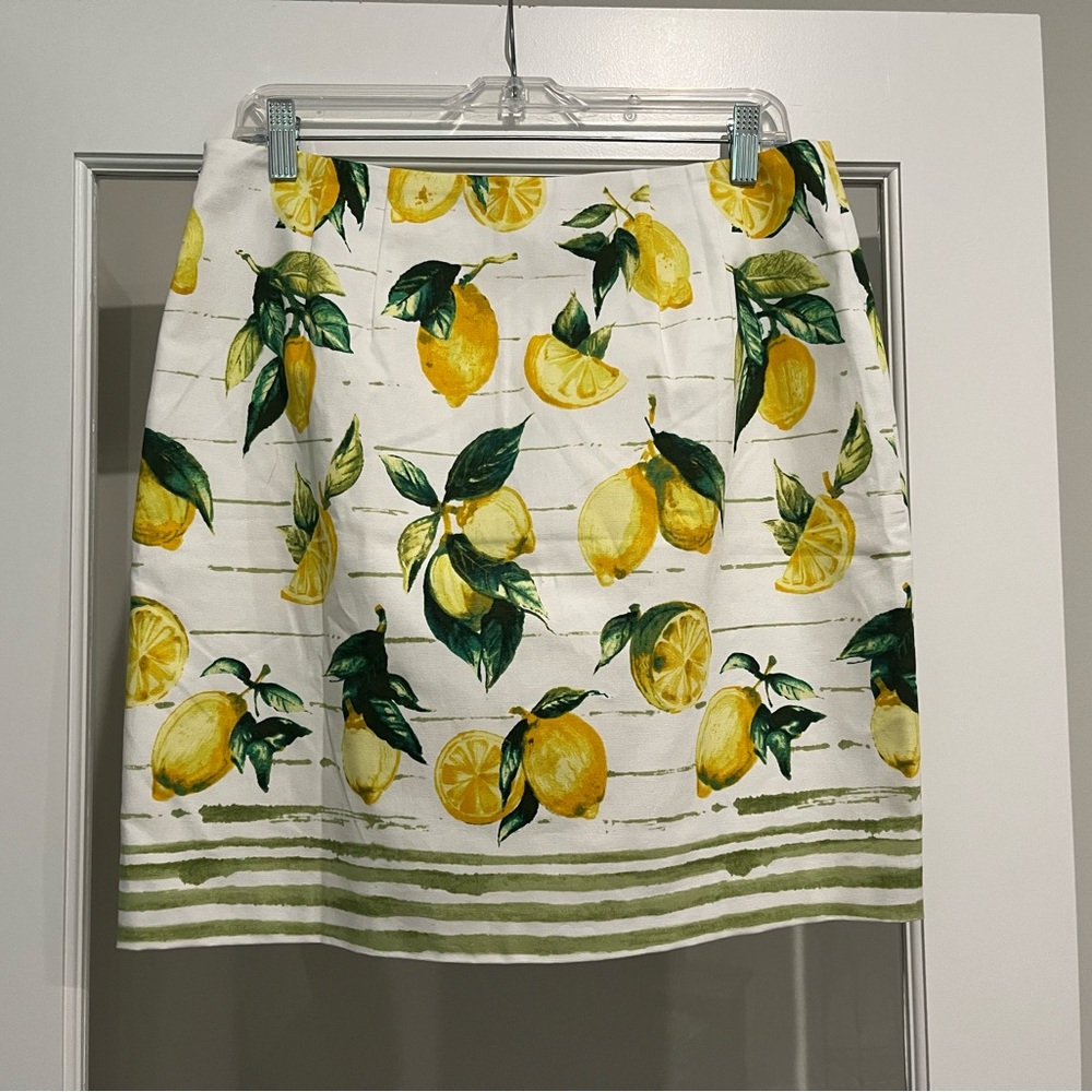 TALBOTS CANVAS A LINE SKIRT IN LUSCIOUS LEMONS SIZE 8 NWT! - Picture 3 of 5